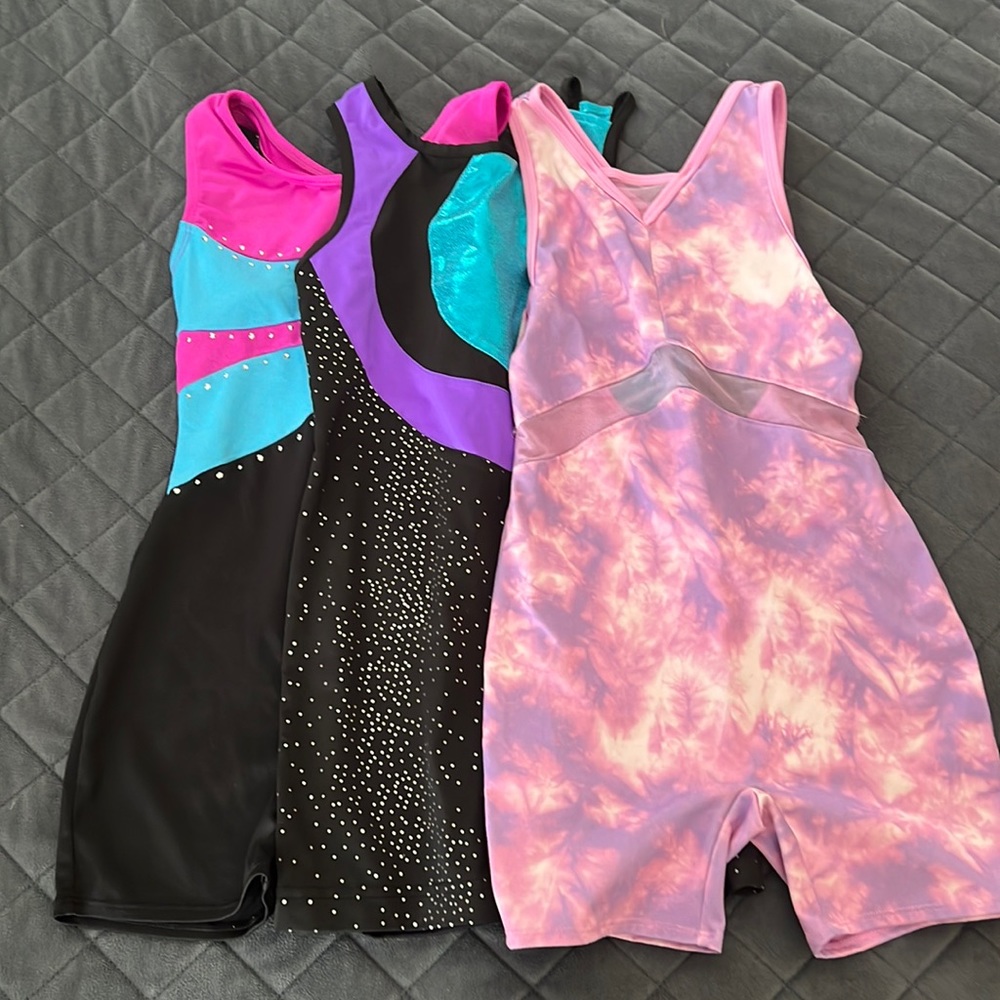 Kids youth M 7/8 gymnastics leotard - Picture 1 of 4